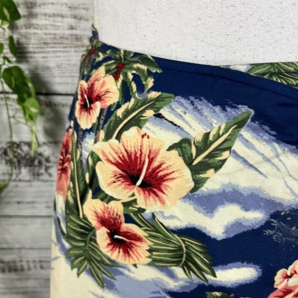 Jones New York Sport Wrap Skirt Plus 18W Hawaiian Tropical Cover Up Sarongs Slim - Picture 5 of 12